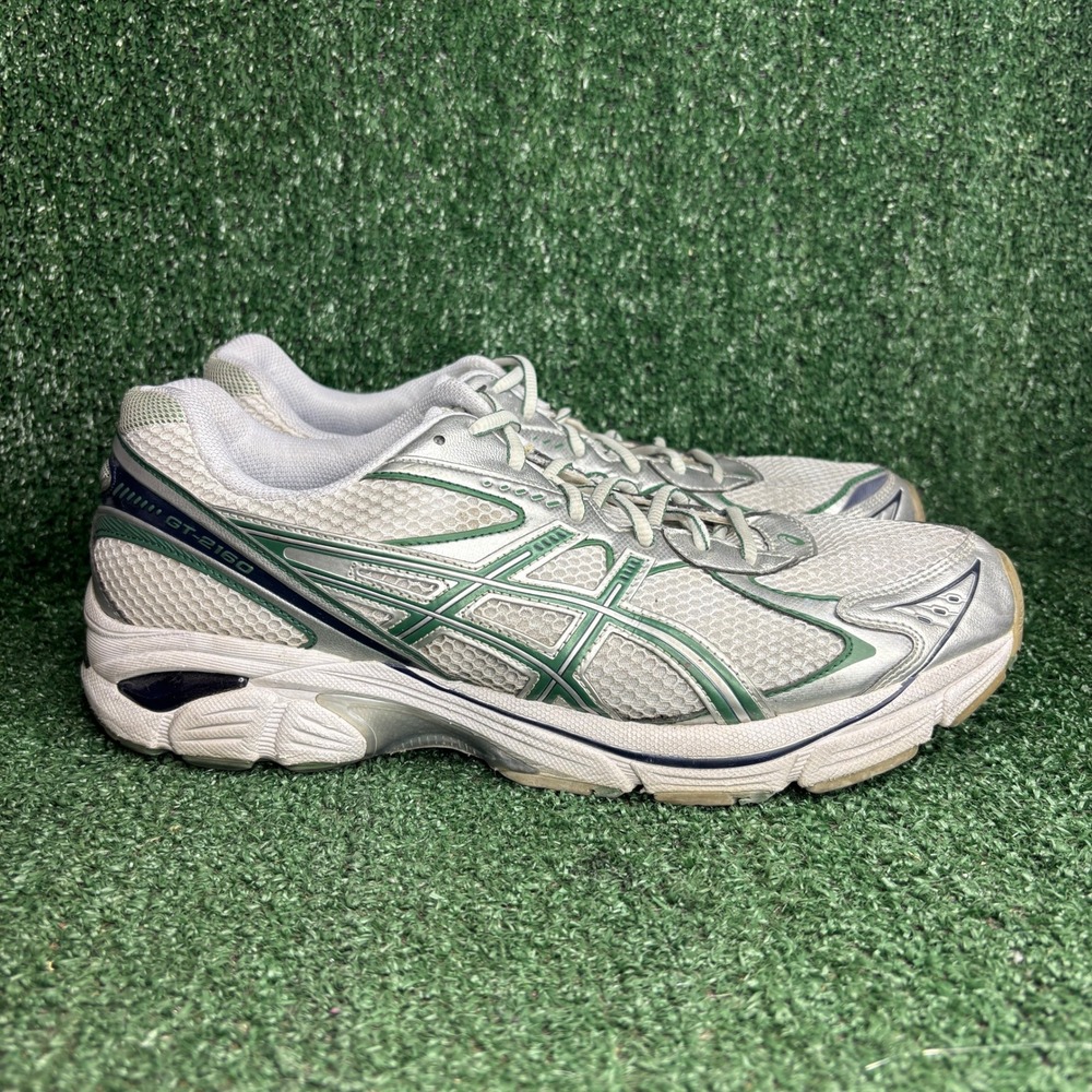 ASICS GT-2160 Mesh Breathable Y2K Gorpcore Running Shoes Silver Green Mens Sz 12